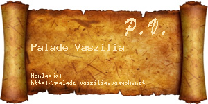Palade Vaszilia névjegykártya